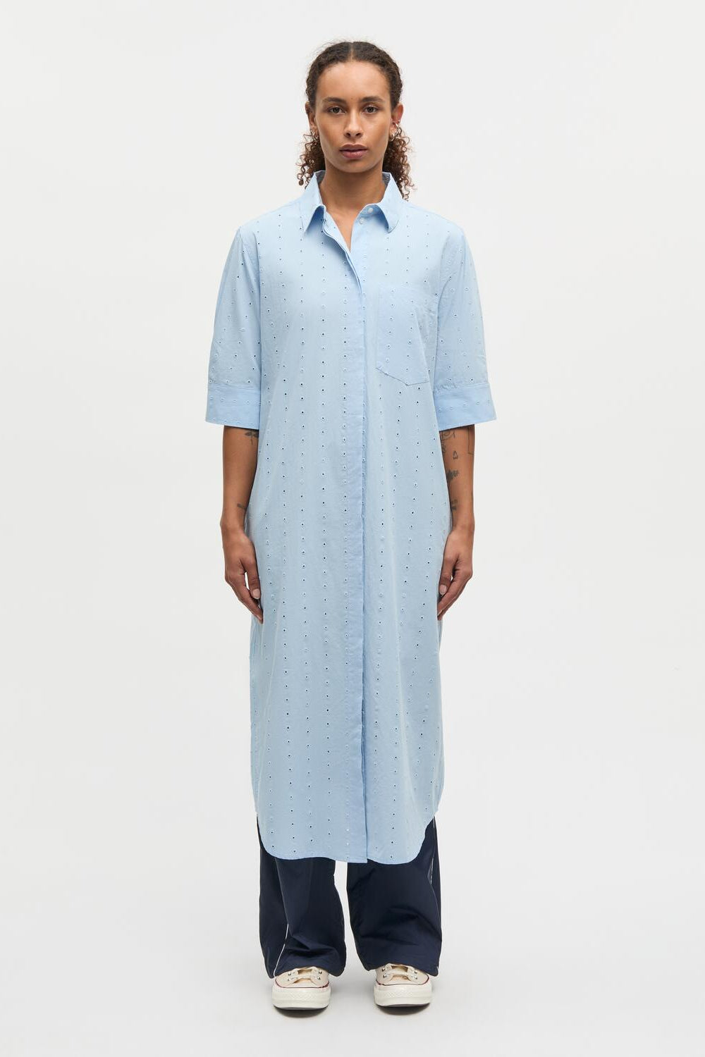 Broda Nancy skjortekjole - Cashmere Blue